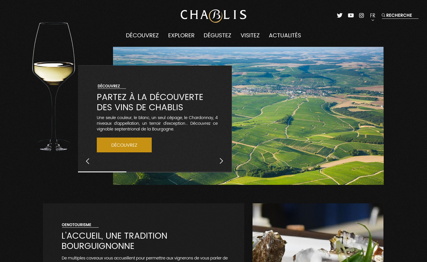 L'agence Digital Initiative travaille sur la refonte graphique du site internet de Chablis. 